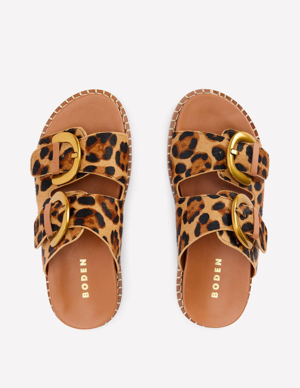 Boden Alberta Footbed Sandals - Leopard