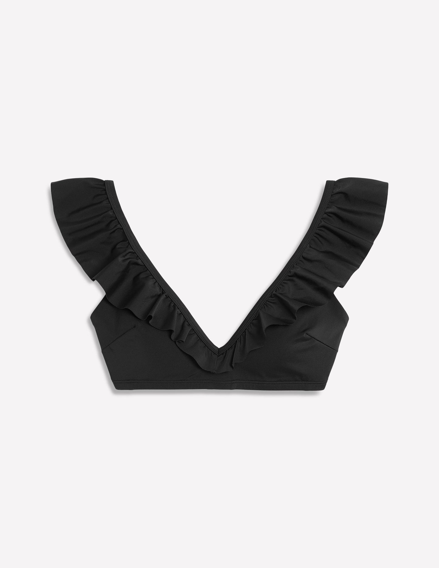 Boden Evia Ruffle Bikini Top - Black