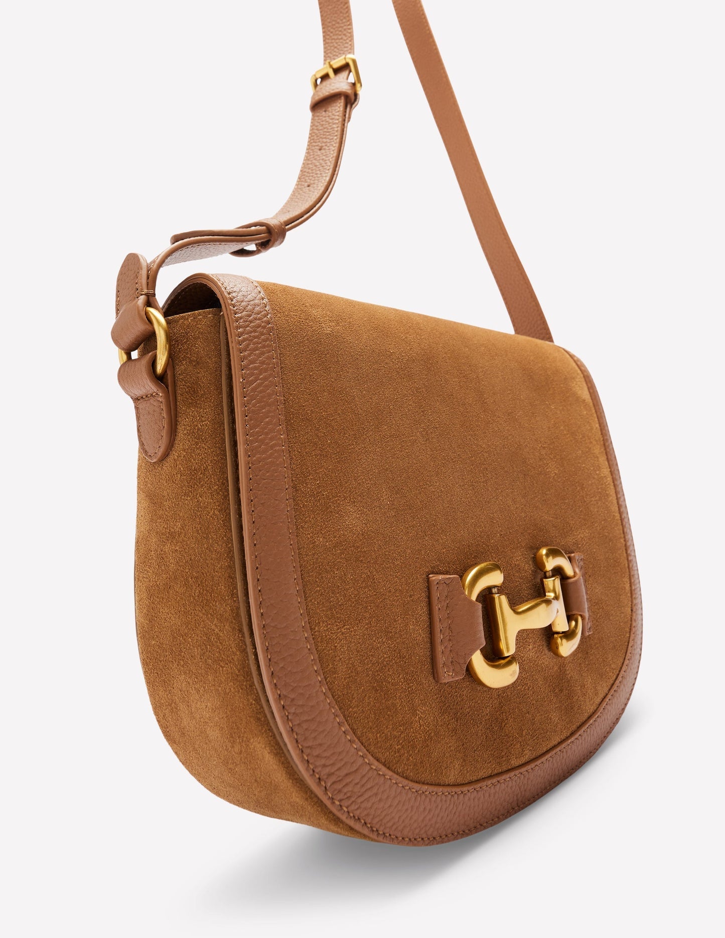 Boden Iris Snaffle Leather Satchel - Tan