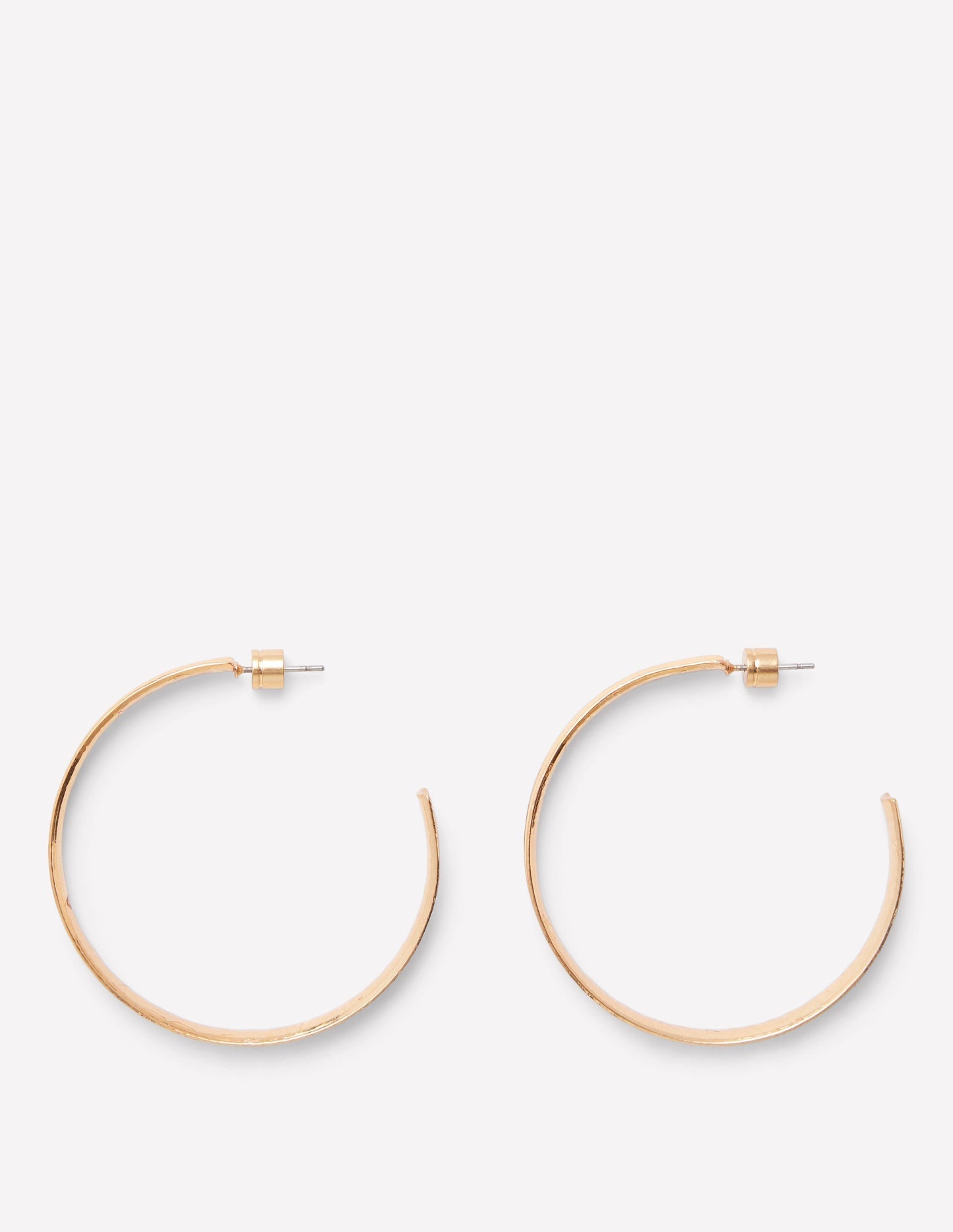 Boden Large Hammered Hoop Earrings - Gold