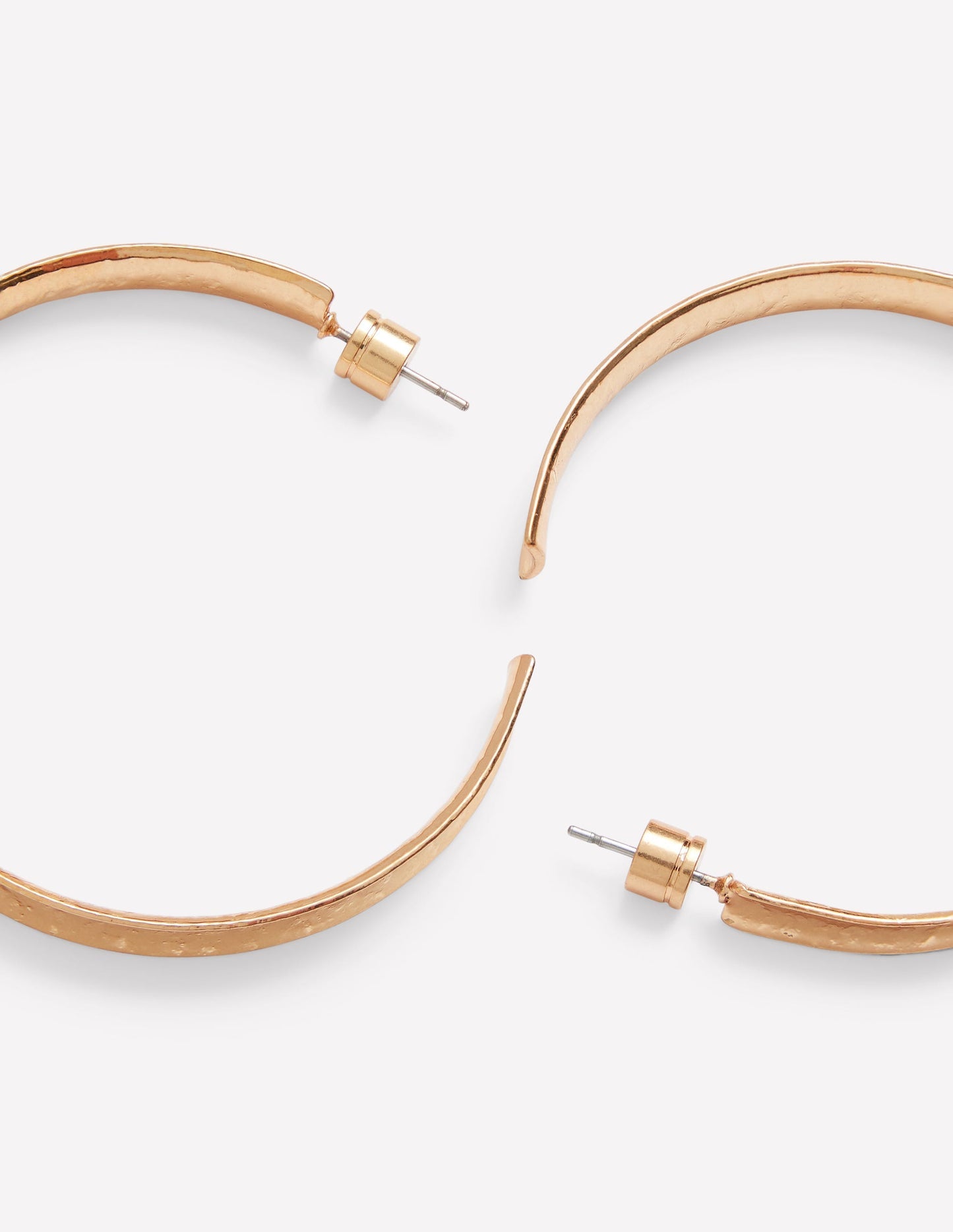 Boden Large Hammered Hoop Earrings - Gold