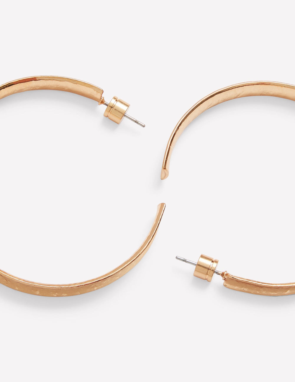 Boden Large Hammered Hoop Earrings - Gold