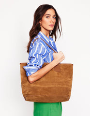 Boden Suede Tote Bag - Tan