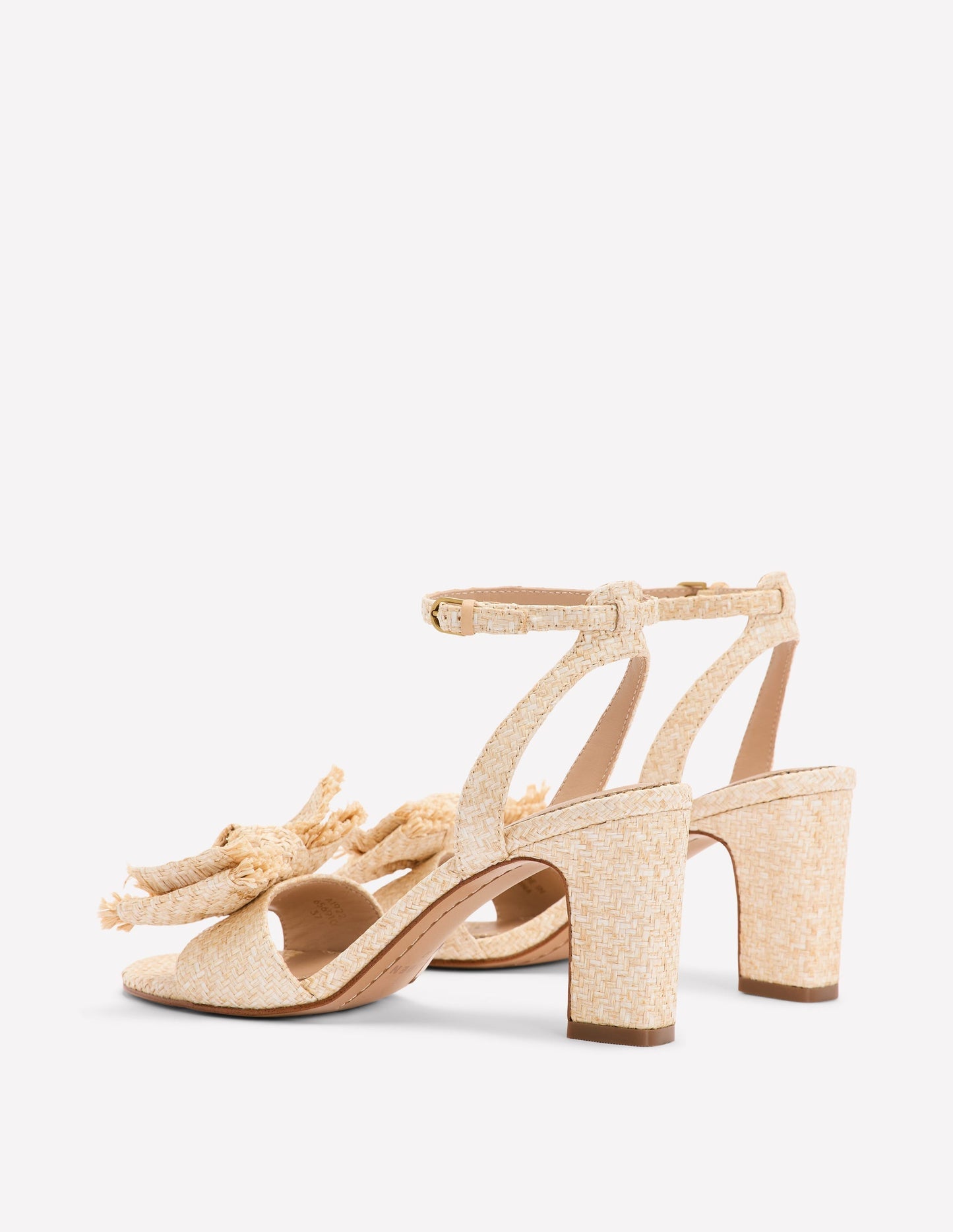 Boden Bow Heeled Sandals - Natural