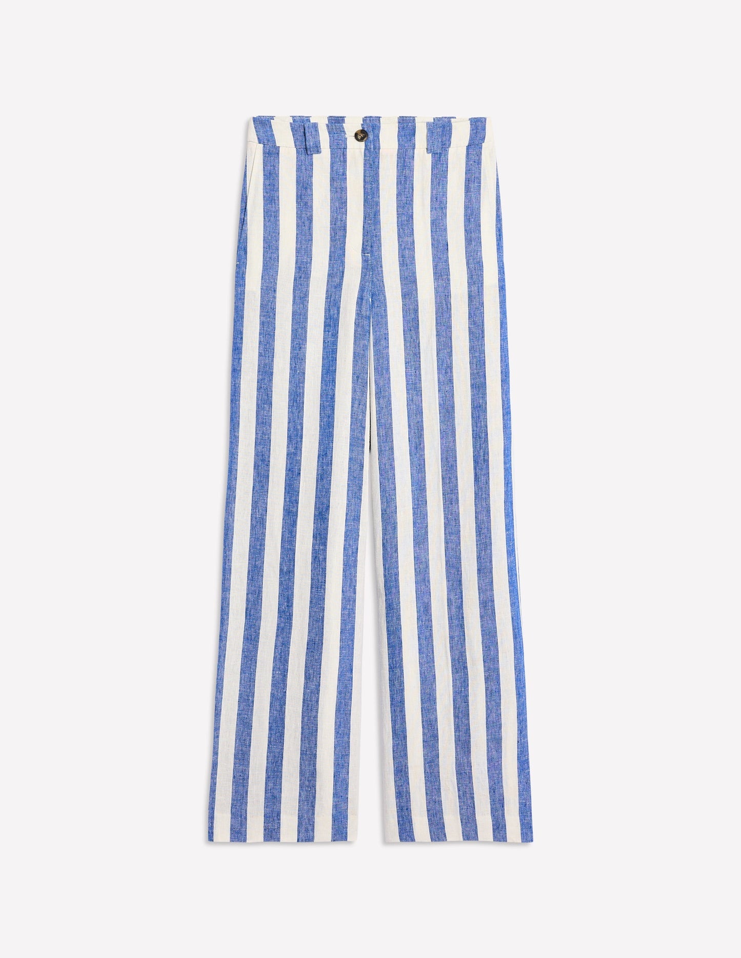 Boden Westbourne Linen Pants - Bright Blue Stripe