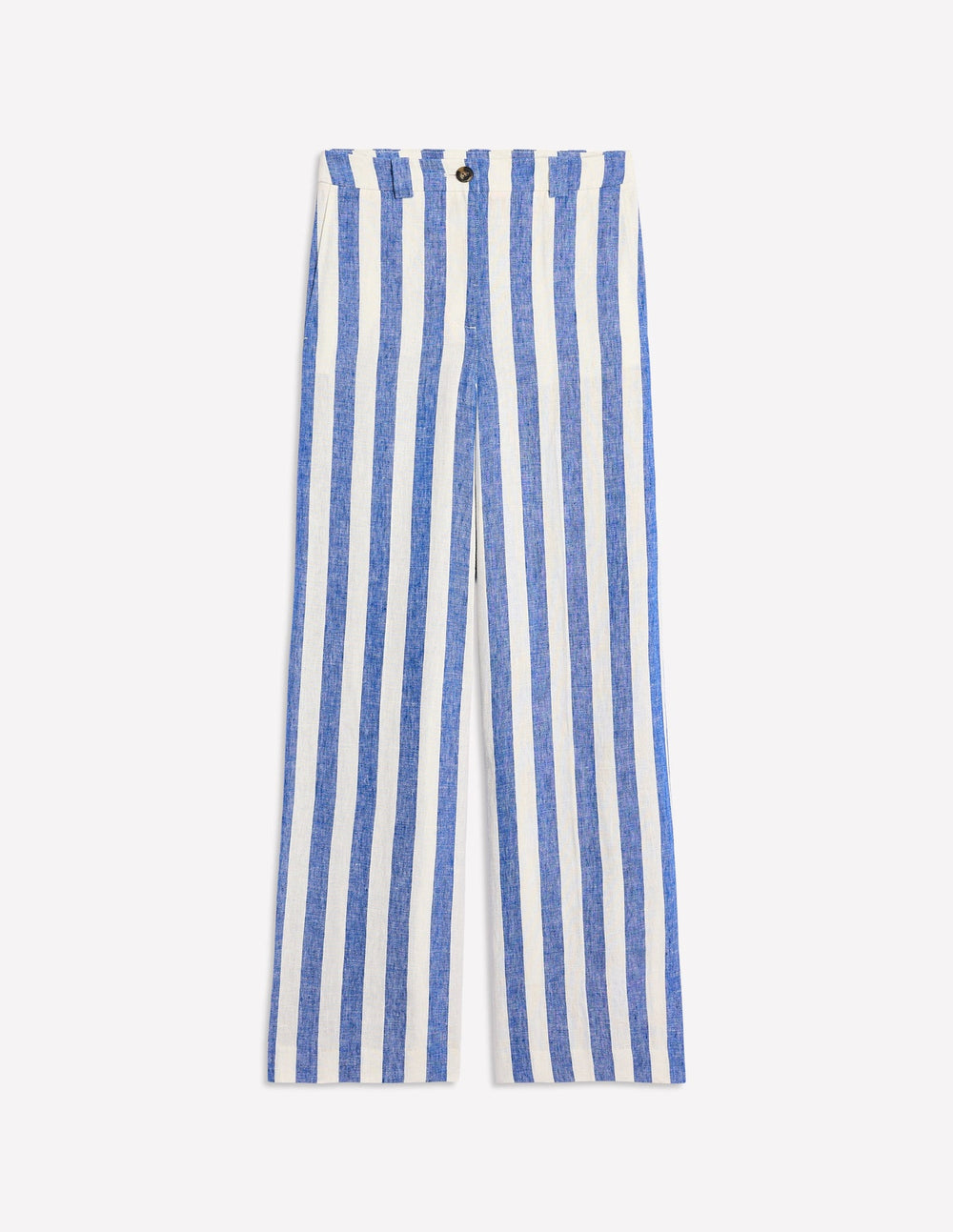 Boden Westbourne Linen Pants - Bright Blue Stripe