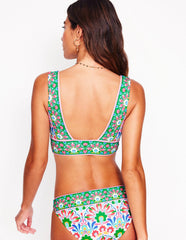 Boden Porto Bikini Top - Multi, Decorative Dandelion