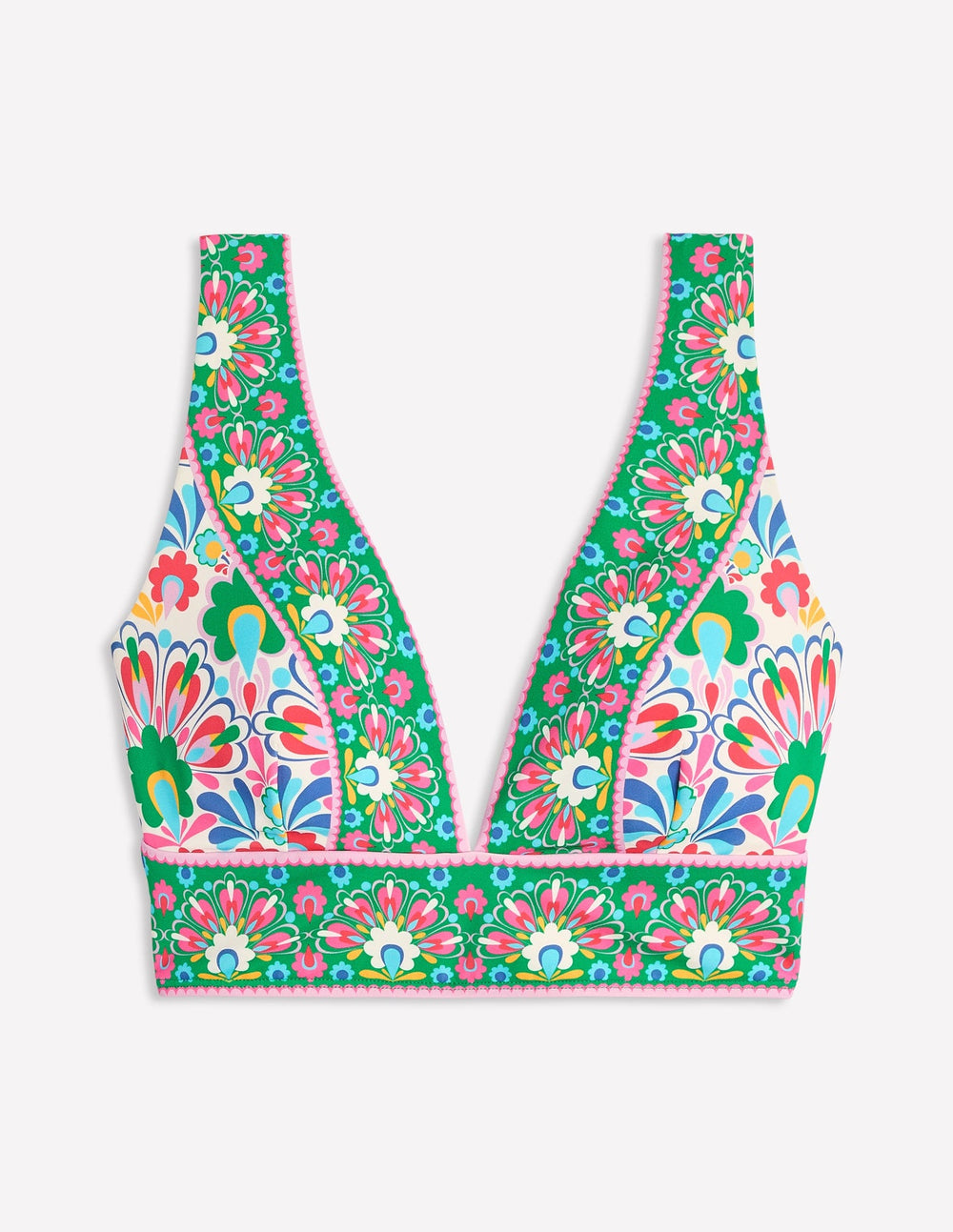 Boden Porto Bikini Top - Multi, Decorative Dandelion