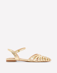 Boden Multi Strap Pointed Sandals - Gold