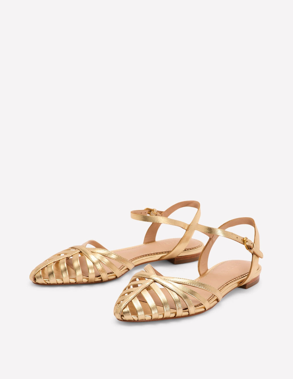 Boden Multi Strap Pointed Sandals - Gold
