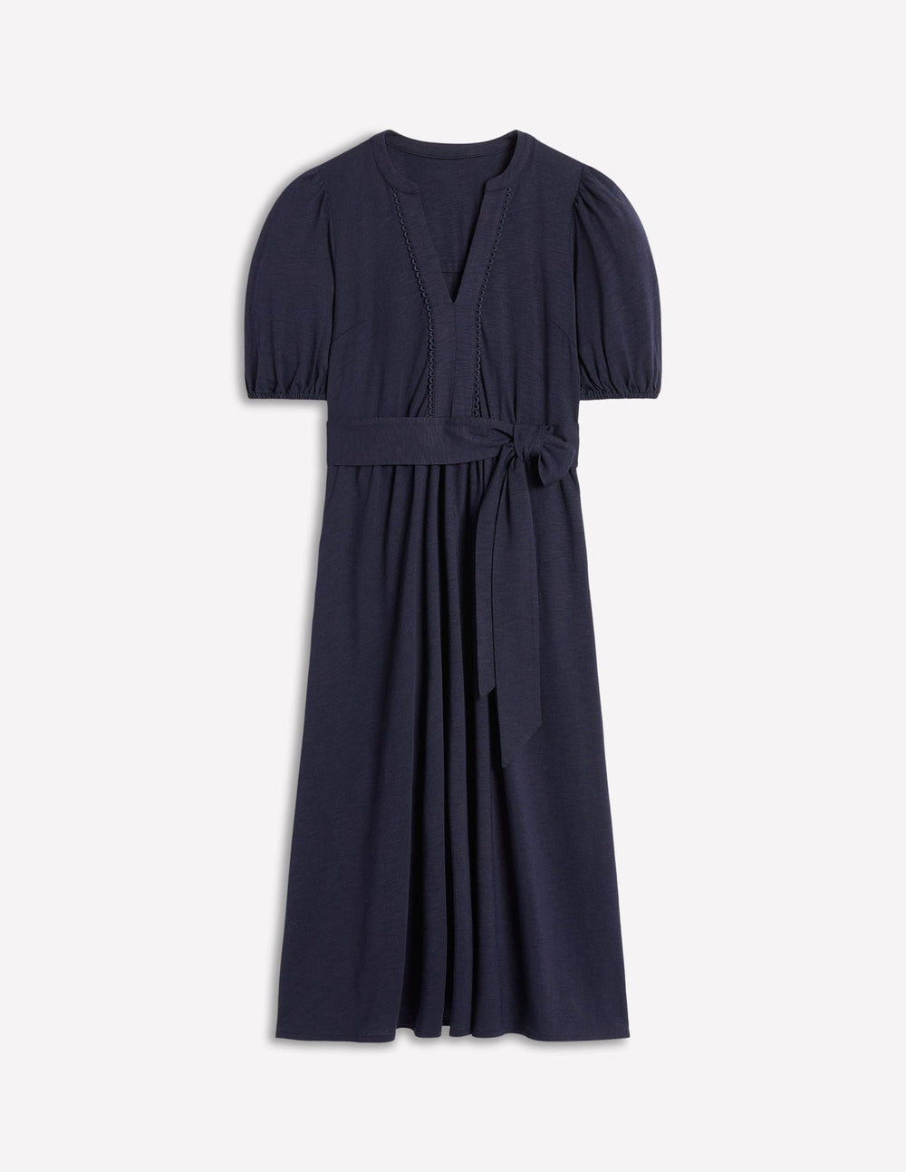 Boden Sofia Trim Jersey Midi Dress - Navy