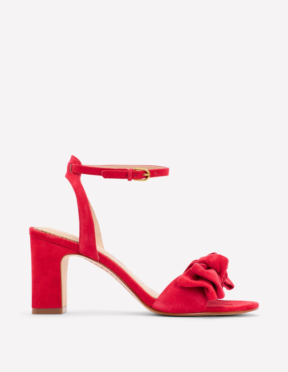 Boden Bow Heeled Sandals - Hibiscus