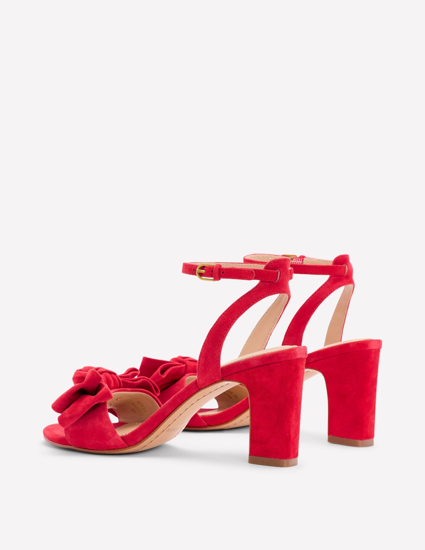 Boden Bow Heeled Sandals - Hibiscus