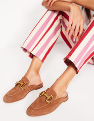 Boden Iris Snaffle Mule Loafers - Tan