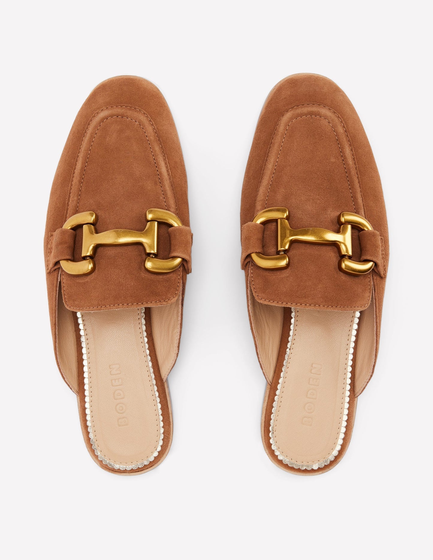 Boden Iris Snaffle Mule Loafers - Tan