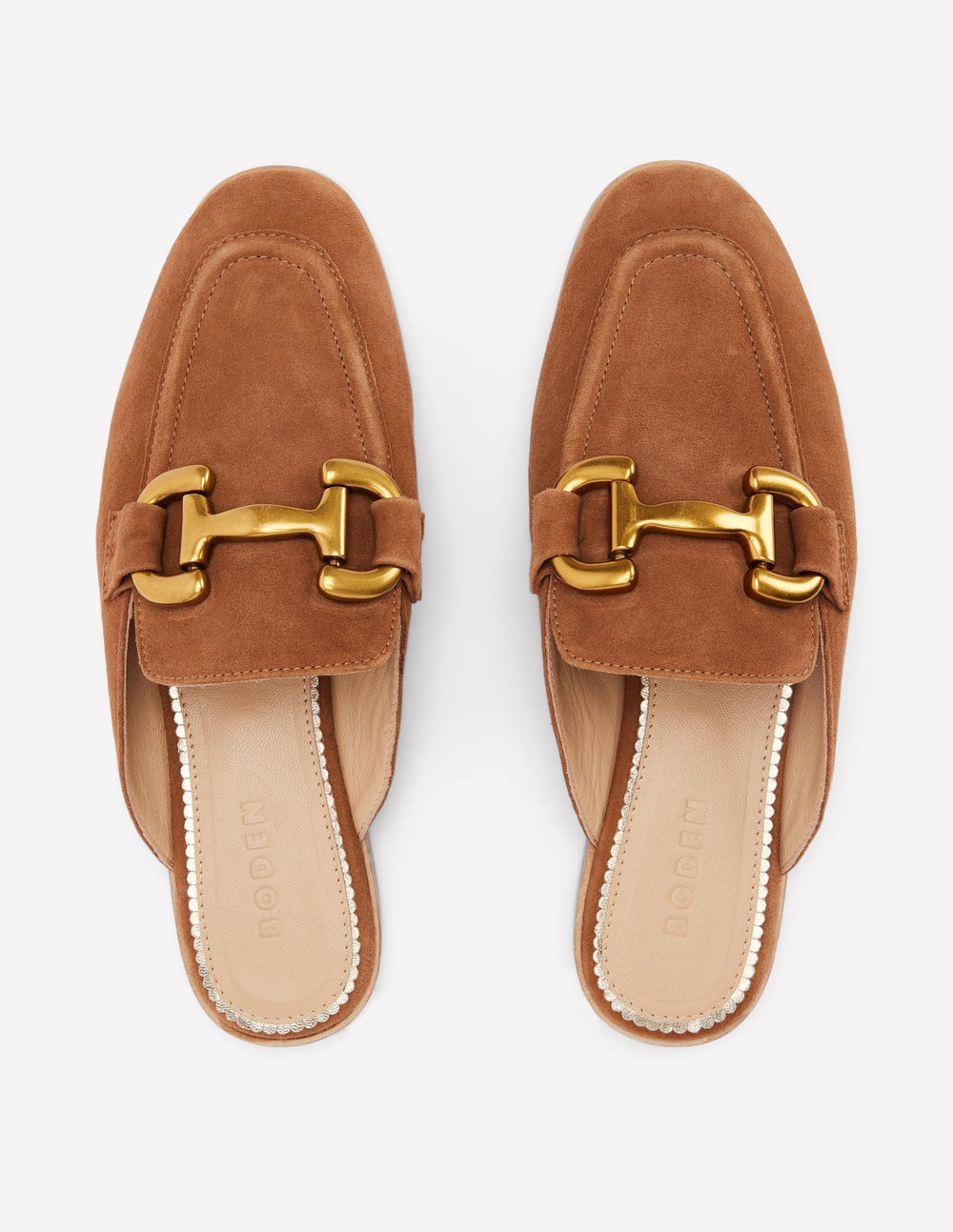 Boden Iris Snaffle Mule Loafers - Tan
