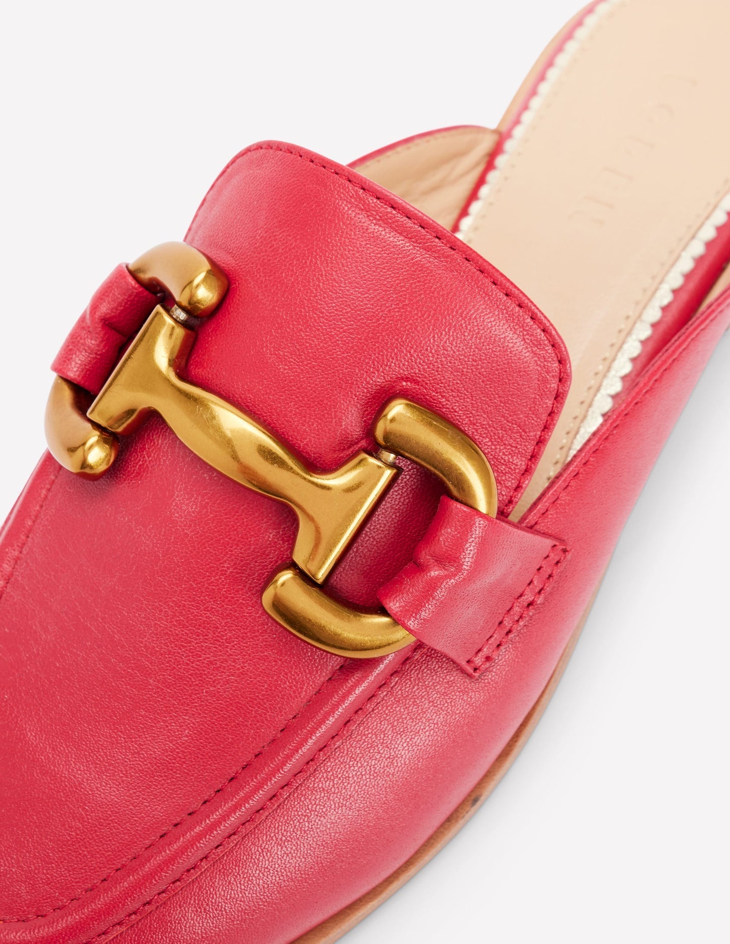 Boden Iris Snaffle Mule Loafers - Red