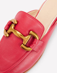 Boden Iris Snaffle Mule Loafers - Red