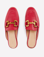 Boden Iris Snaffle Mule Loafers - Red