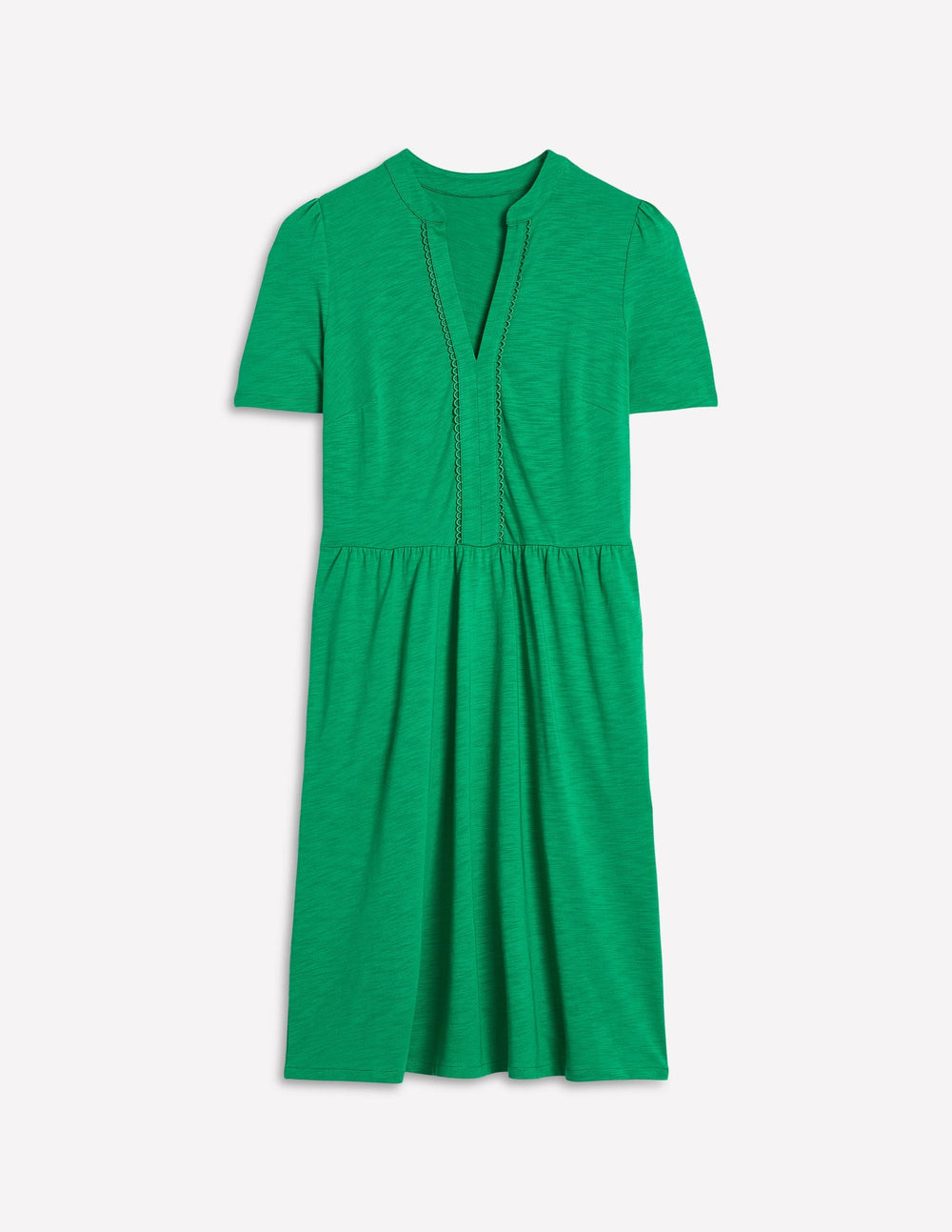 Boden Naomi Short Sleeve Dress - Teal Stamp