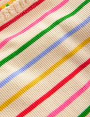 Boden Short Sleeve Ribbed T-shirt - Multi Stripe