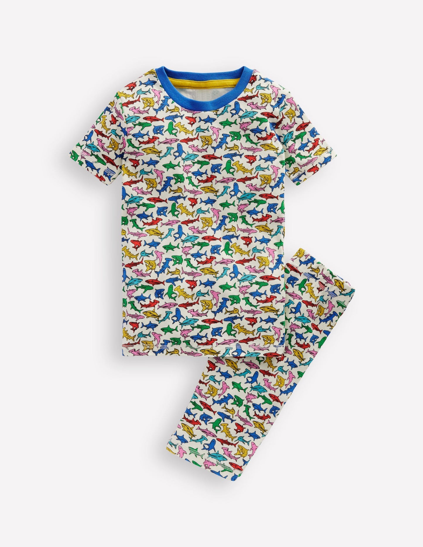 Boden Snug Short John Pajamas - Multi Sharks