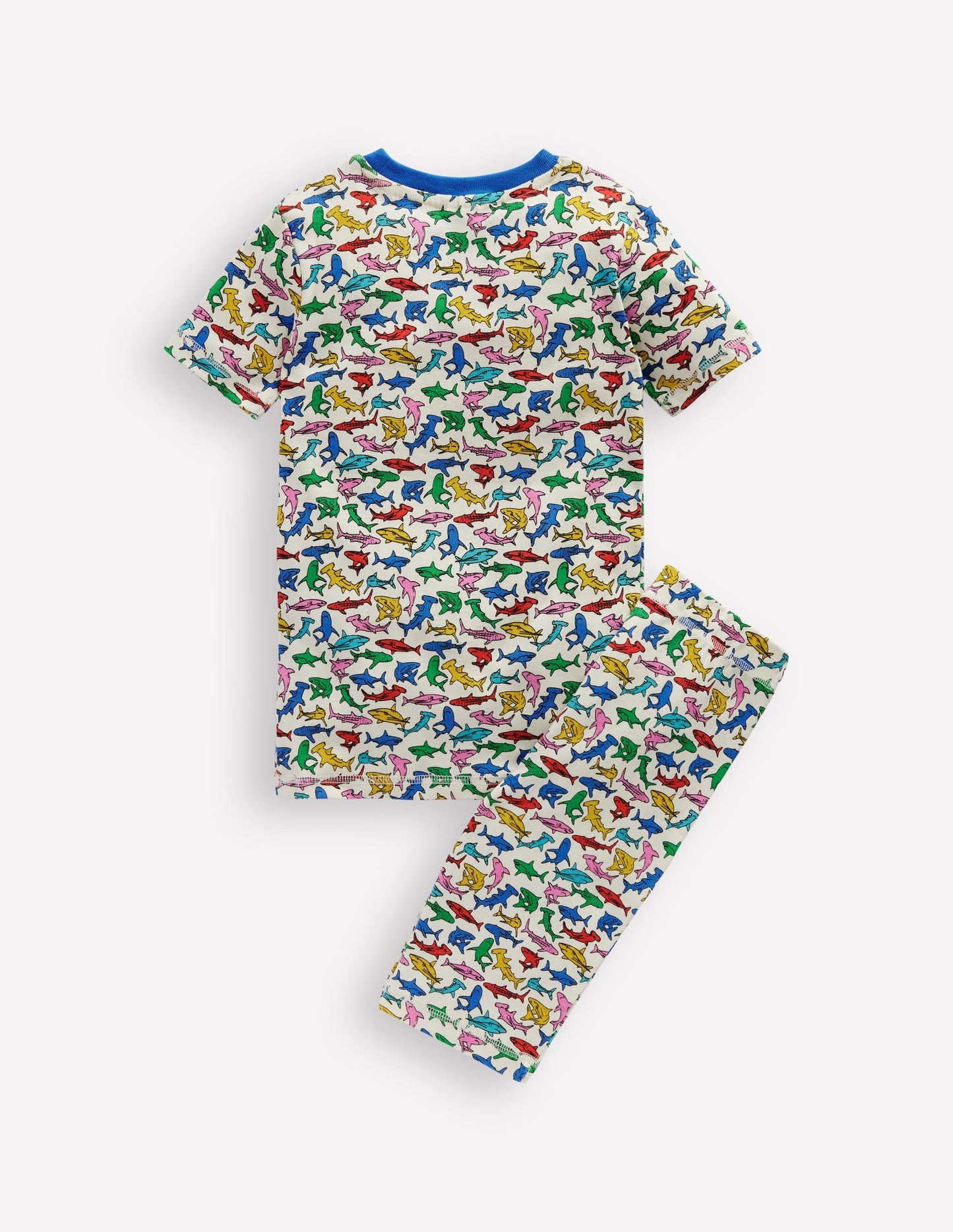 Boden Snug Short John Pajamas - Multi Sharks