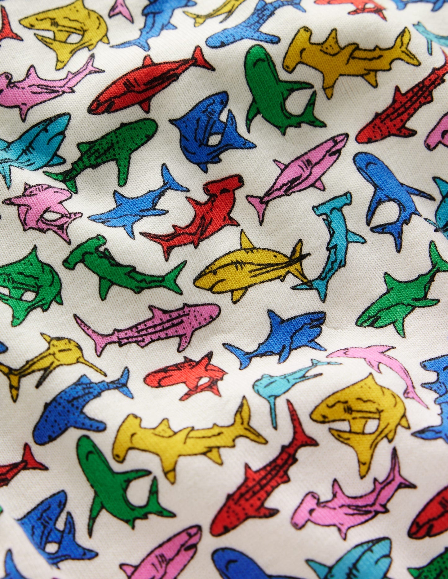 Boden Snug Short John Pajamas - Multi Sharks