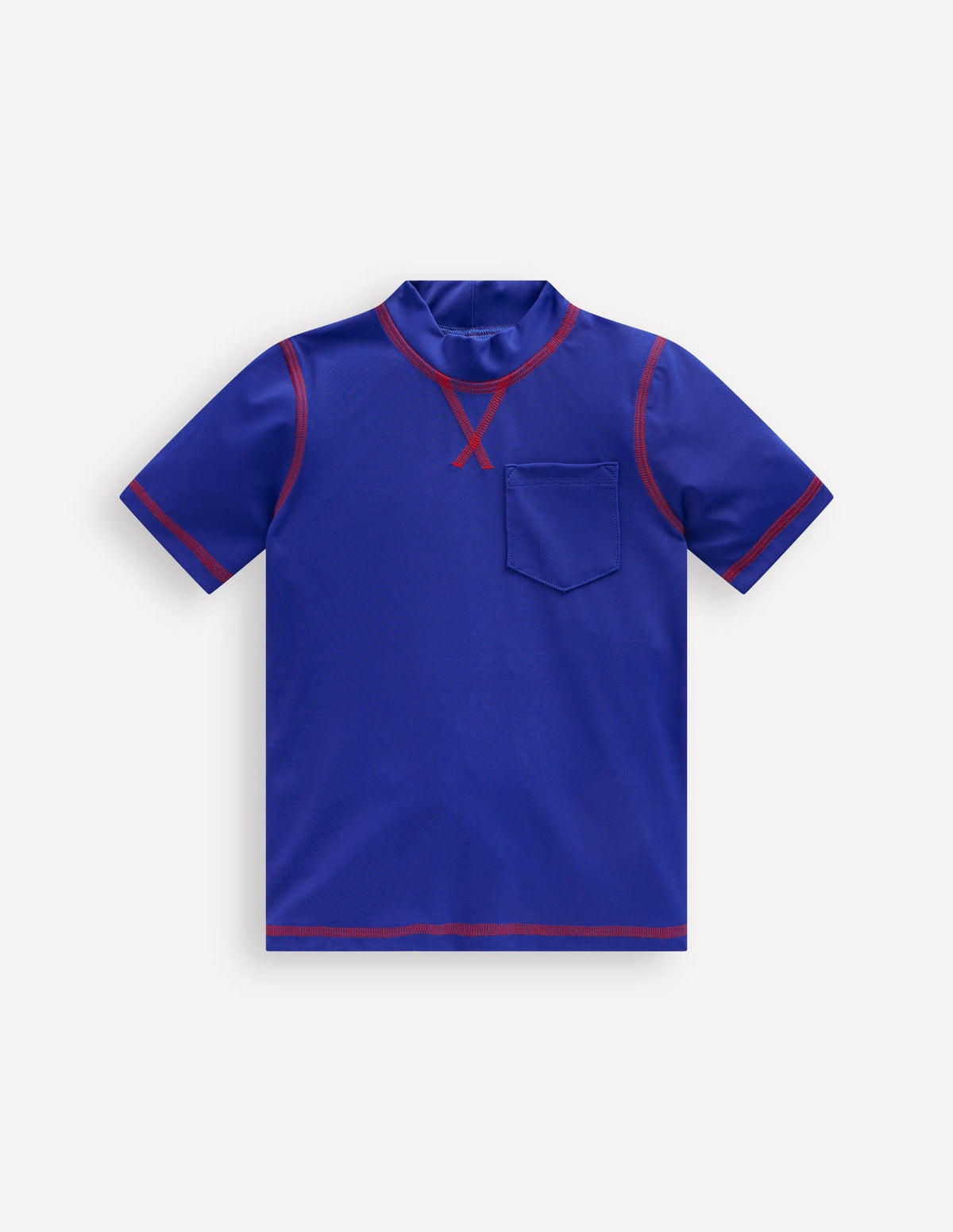 Boden Short Sleeve Rash Vest - Bright Blue