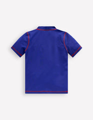 Boden Short Sleeve Rash Vest - Bright Blue