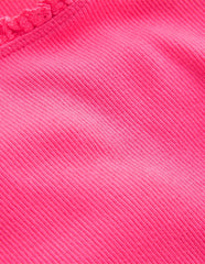 Boden Short Sleeve Ribbed T-shirt - Flamingo Pink