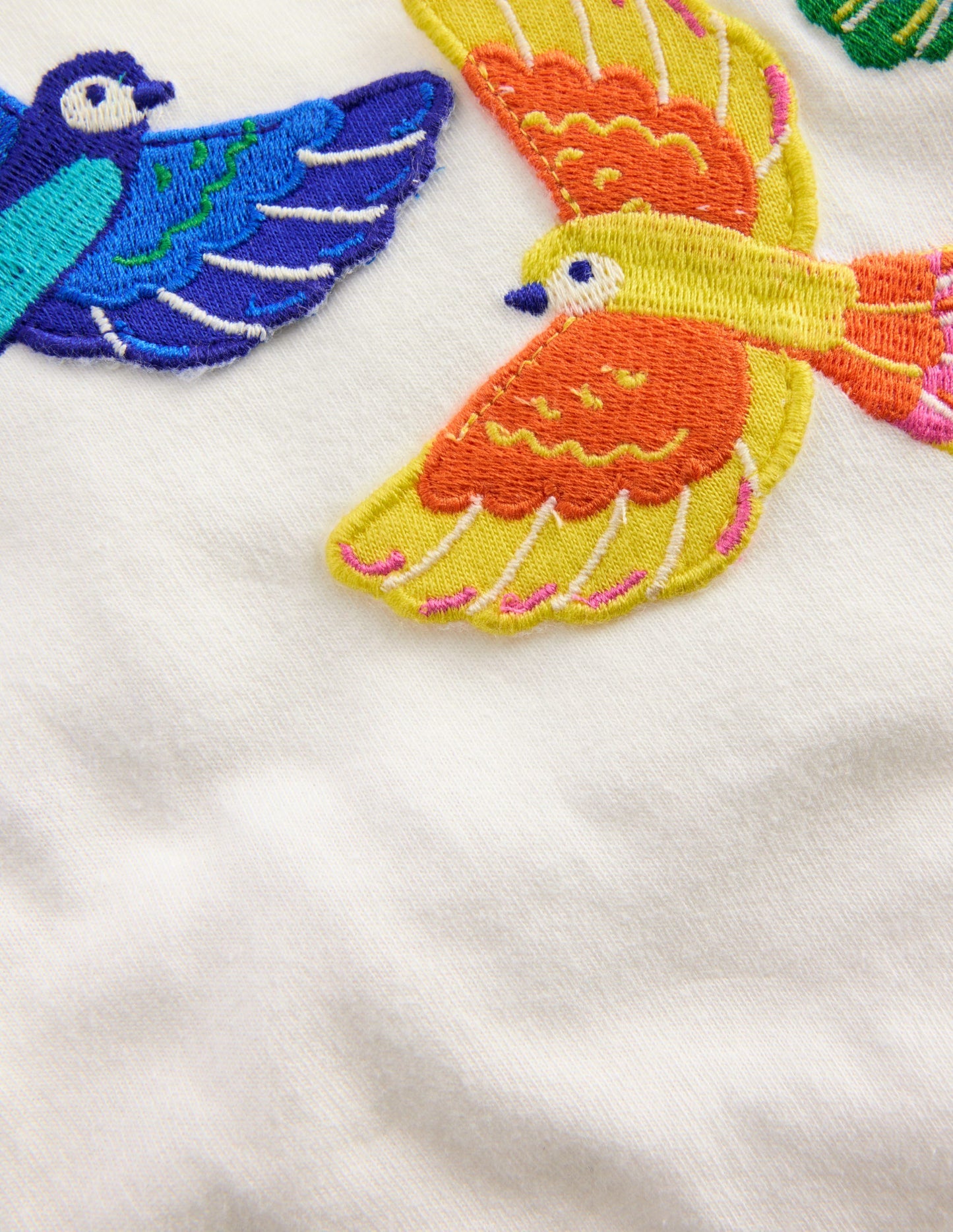 Boden Flutter Short Sleeve T-shirt - Ivory Birds