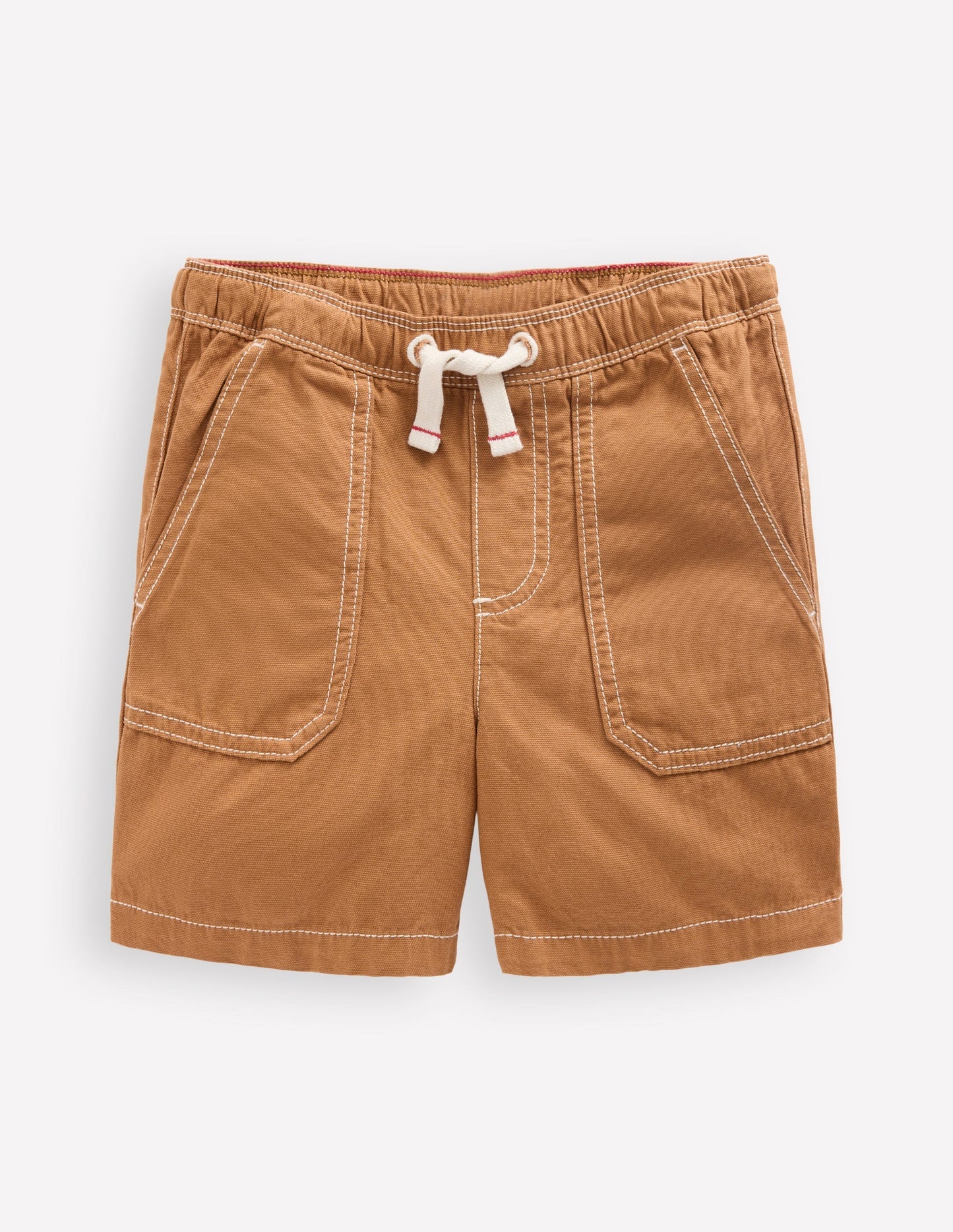 Boden Pull - On Cotton Shorts - Butterscotch Brown