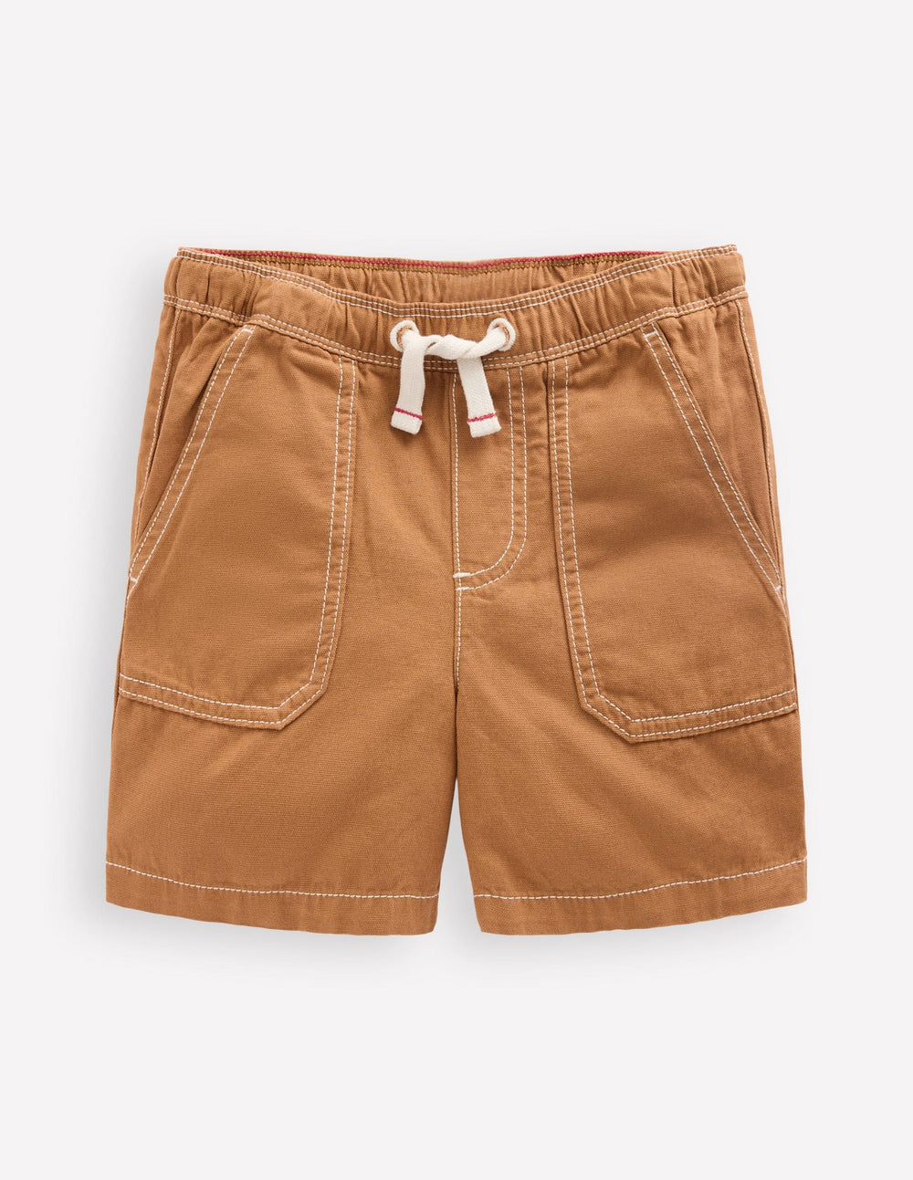 Boden Pull - On Cotton Shorts - Butterscotch Brown