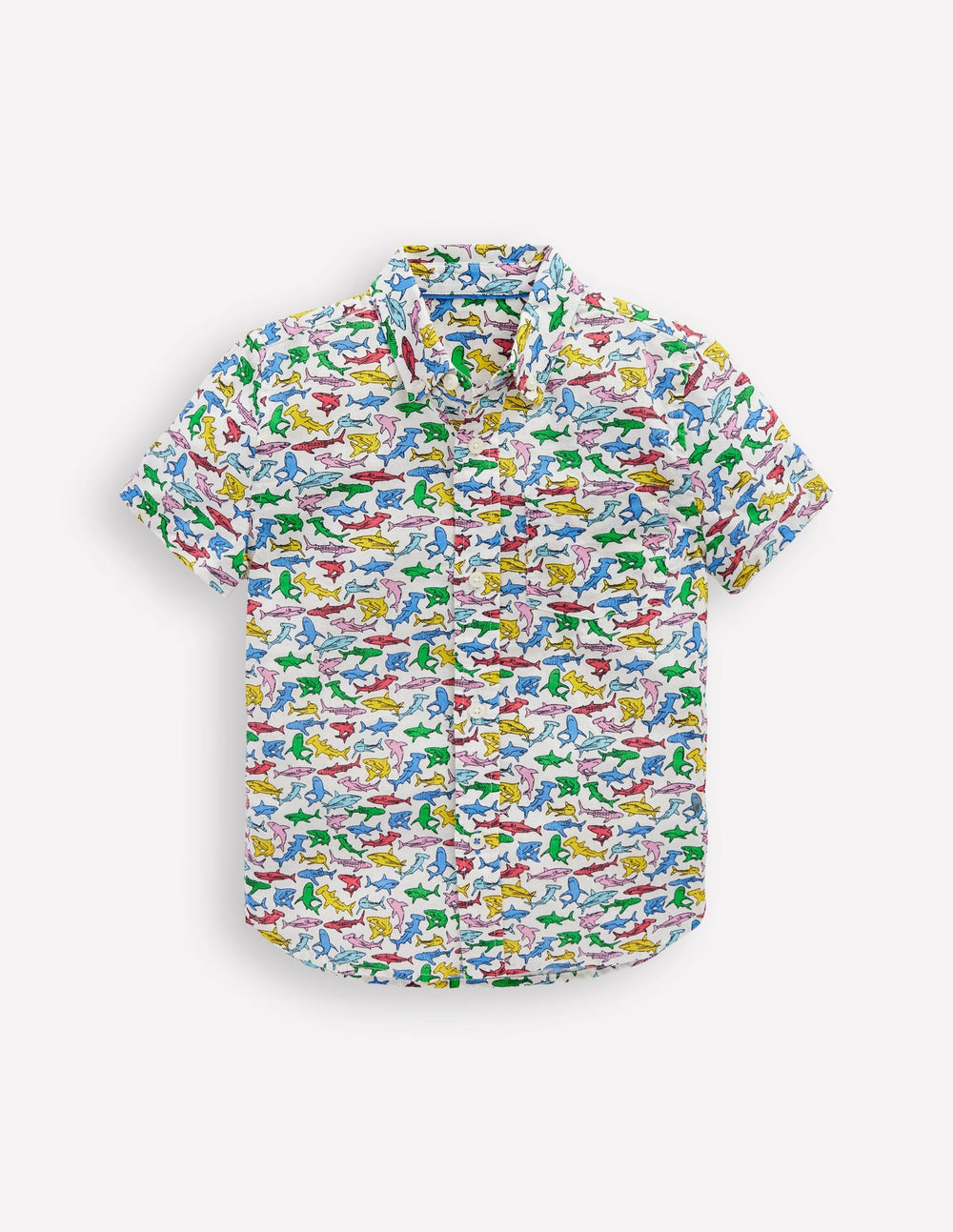Boden Cotton Linen Shirt - Multi Sharks