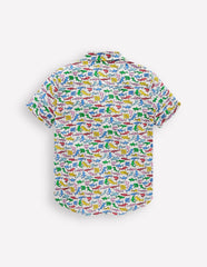 Boden Cotton Linen Shirt - Multi Sharks