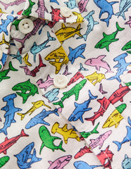 Boden Cotton Linen Shirt - Multi Sharks