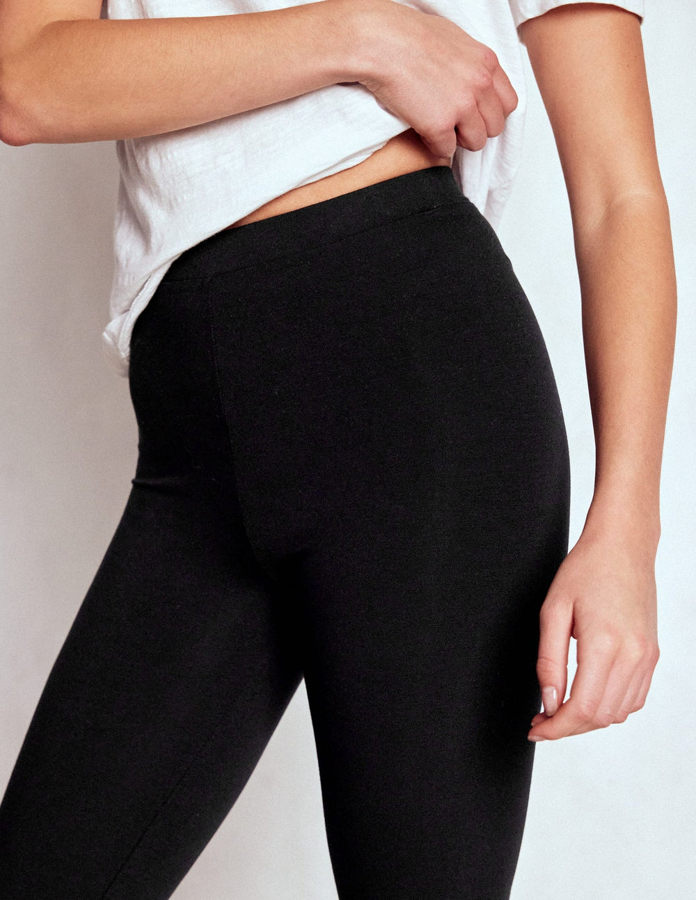 Boden High Rise Jersey Leggings - Black
