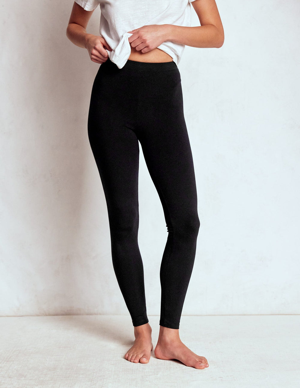Boden High Rise Jersey Leggings - Black