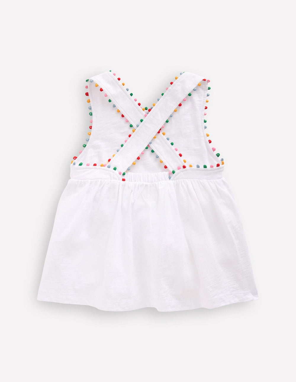 Boden Cross - back Pom Top - White