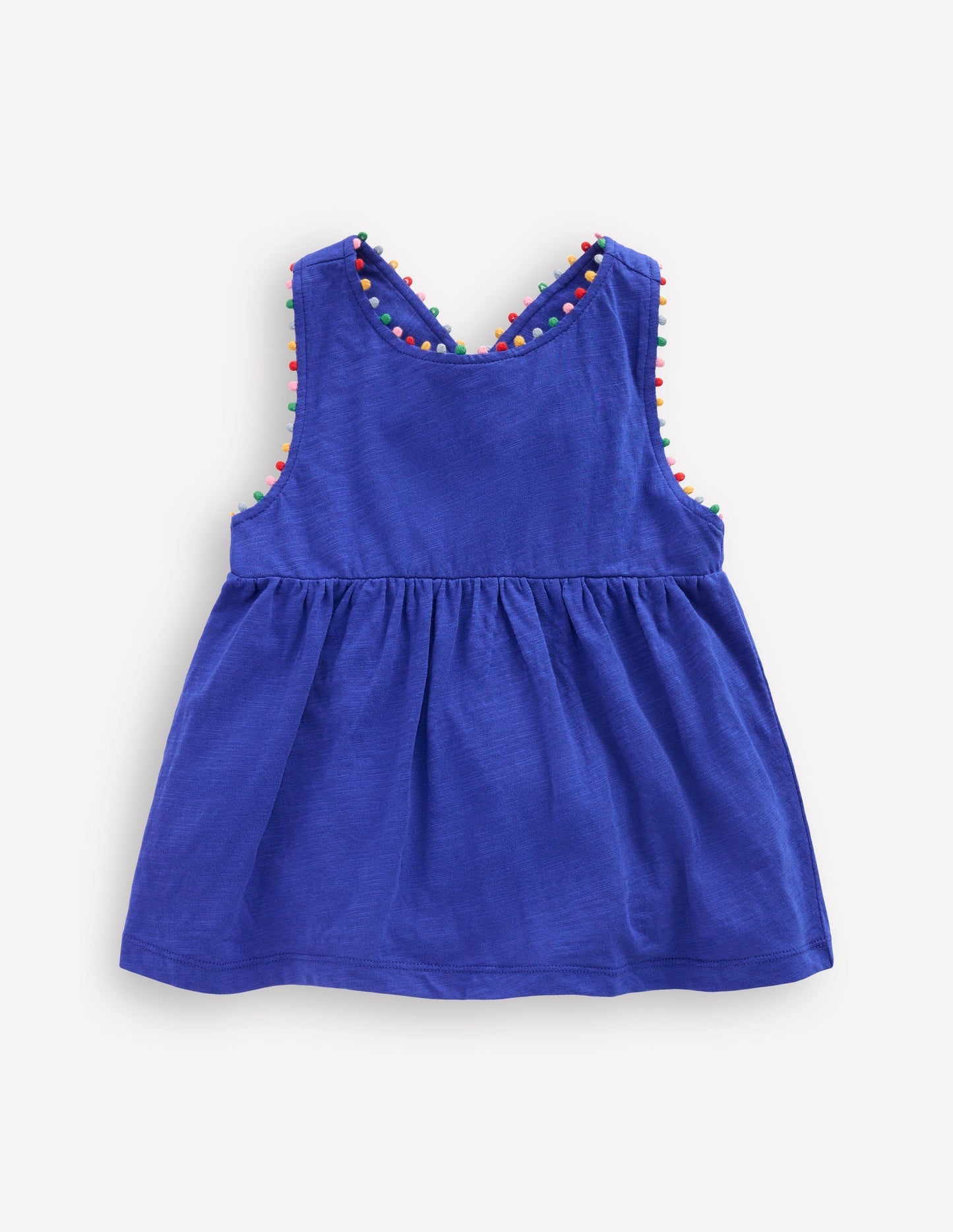 Boden Cross - back Pom Top - Bright Blue