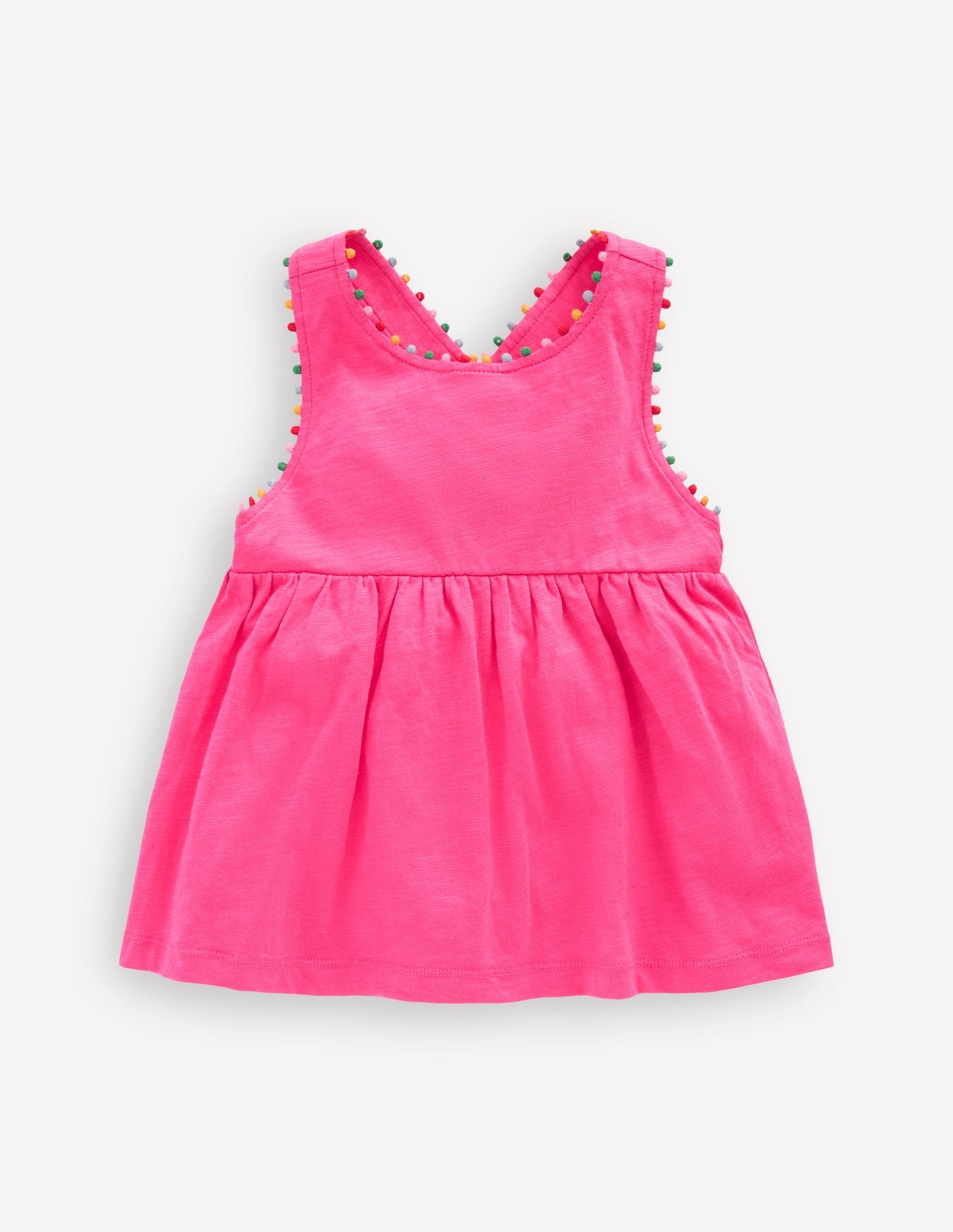 Boden Cross - back Pom Top - Flamingo Pink