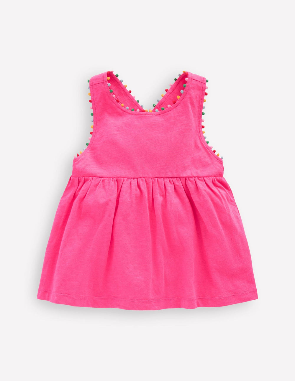 Boden Cross - back Pom Top - Flamingo Pink