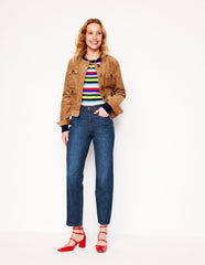 Boden High Rise Rigid Straight Jeans - Indigo Rinse