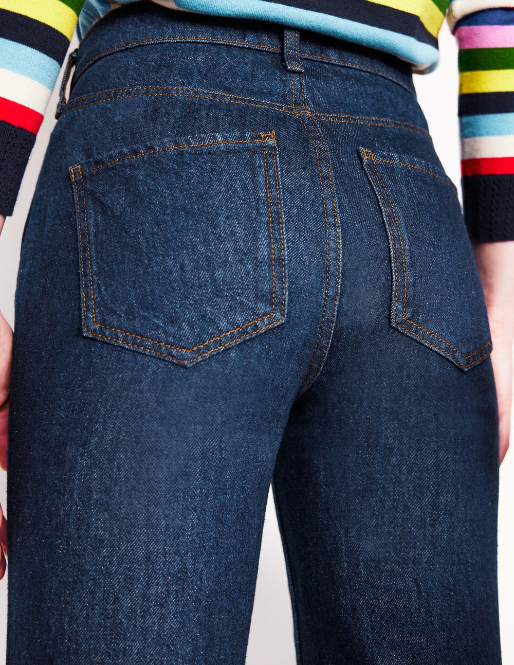 Boden High Rise Rigid Straight Jeans - Indigo Rinse
