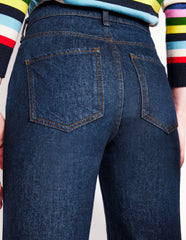 Boden High Rise Rigid Straight Jeans - Indigo Rinse