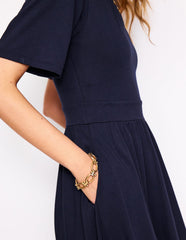 Boden Louisa Short Jersey Dress - Navy