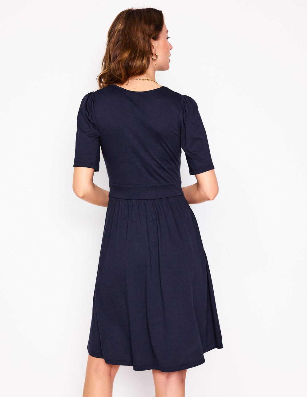 Boden Louisa Short Jersey Dress - Navy