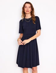 Boden Louisa Short Jersey Dress - Navy
