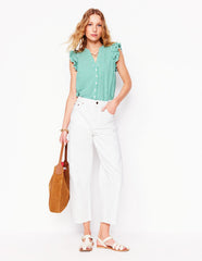 Boden Barrel Leg Jeans - White